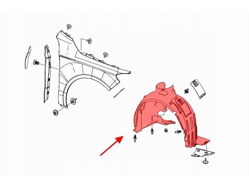 Nadkole Przód Prawe A2466900200 Mercedes A W176 B W246 Cla C117 Orygin
