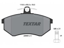 2066928 Klocek Hamulcowy Kpl. Przód , Pasuje Do: Audi 100 C2, 100 C3,