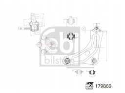 Fe179860 Wahacz Zawieszenia Koła L Poprzeczny Przód 18 Mm (Z Łożyskiem