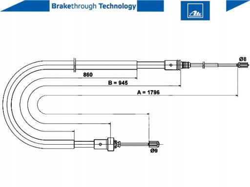 24.3727-0846.2 Linka Hamulca Postojowego Ate