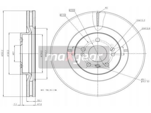 19-2690 Tarcza Ham. Db P. W164/W251 Maxgear