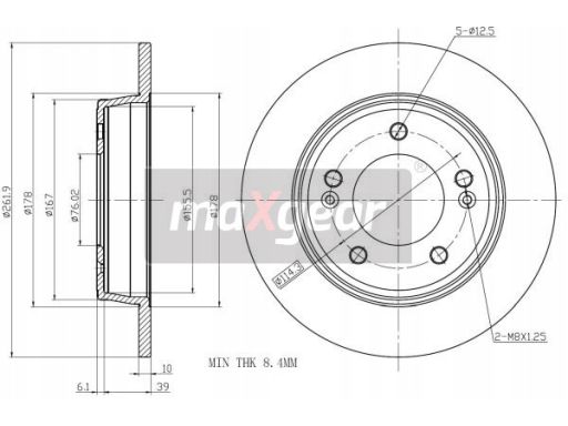 19-2224 Tarcza Ham. Kia T. Ceed 12-/I30 12-/Velo Maxgear