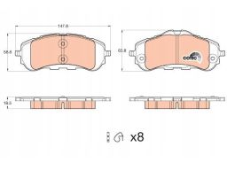 Klocek Hamulcowy Kpl. Gdb2044