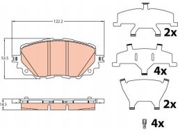 Klocek Hamulcowy Kpl. Gdb2200