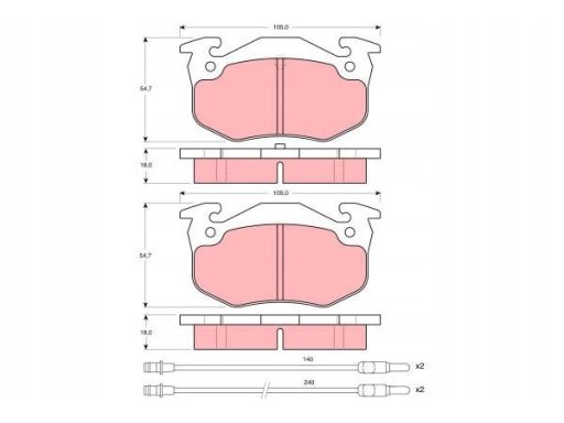 Klocek Hamulcowy Kpl. Gdb313
