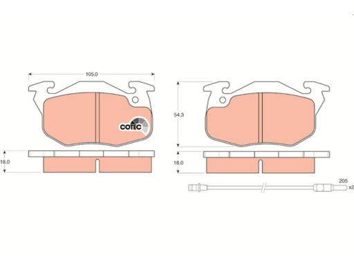 Klocek Hamulcowy Kpl. Gdb327