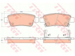 Klocek Hamulcowy Kpl. Gdb3576