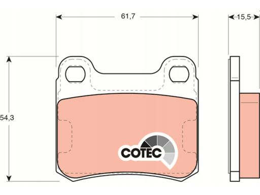 Klocek Hamulcowy Kpl. Gdb911