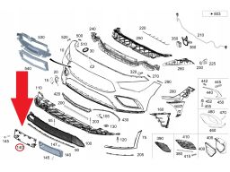 Podkładka Tablicy Rejestracyjnej Mercedes W118 CLA Bez Pakietu AMG