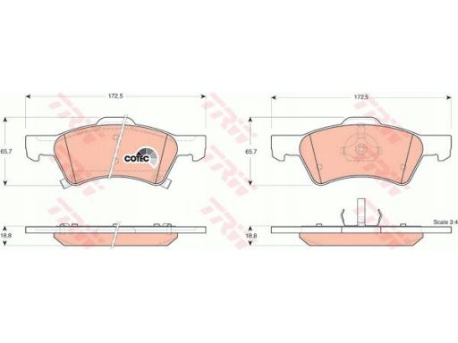 Klocek Hamulcowy Kpl. Gdb4129