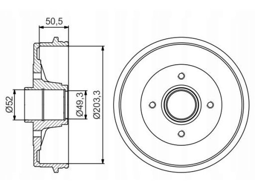 0 986 477 211 Bęben Hamulcowy Bosch