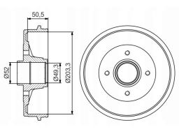 0 986 477 211 Bęben Hamulcowy Bosch