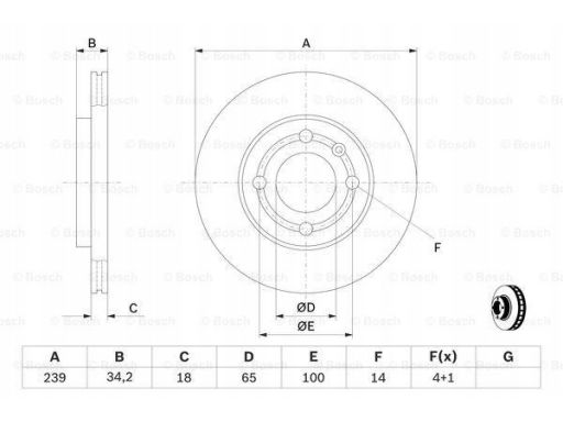 0 986 478 621 Tarcza Hamulcowa Bosch