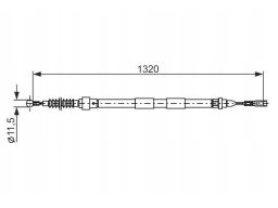 1 987 482 874 Linka Hamulca Postojowego Bosch