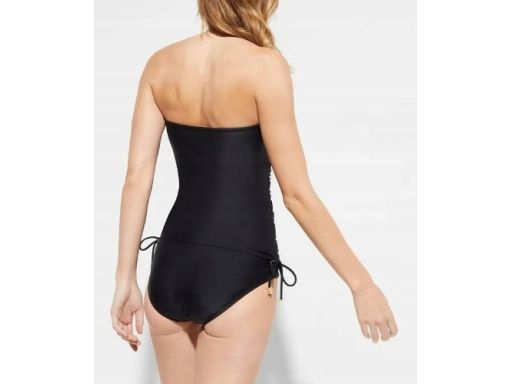 B.P.C tankini czarne z marszczeniami i z figami r.42