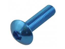 Śruba owiewki aluminiowa 5x20 niebieska
